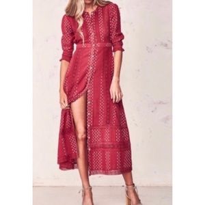 LoveShackFancy Victorian Desert Victorian Maxi in Amour Ikat Dress Size 6